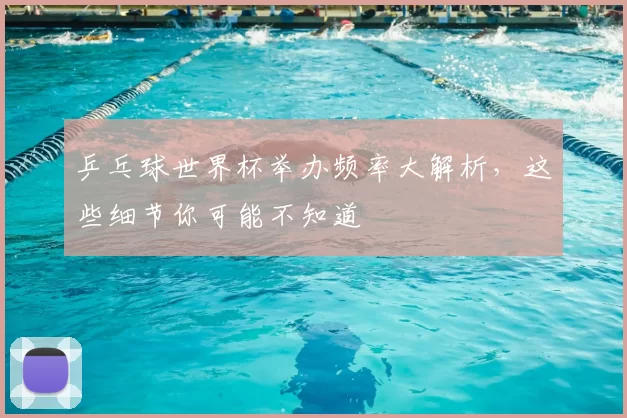 乒乓球世界杯举办频率大解析,这些细节你可能不知道